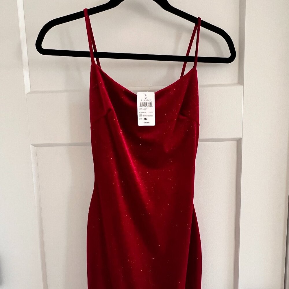 Red Sparkly Stretch Dress – XS